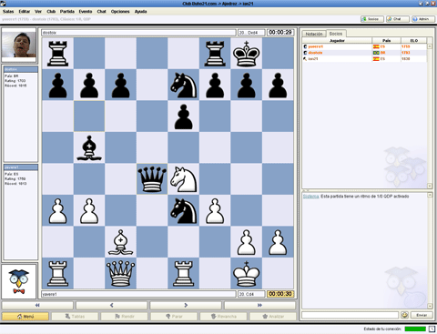 online, jugar ajedrez