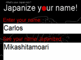 Tu nombre en japonés